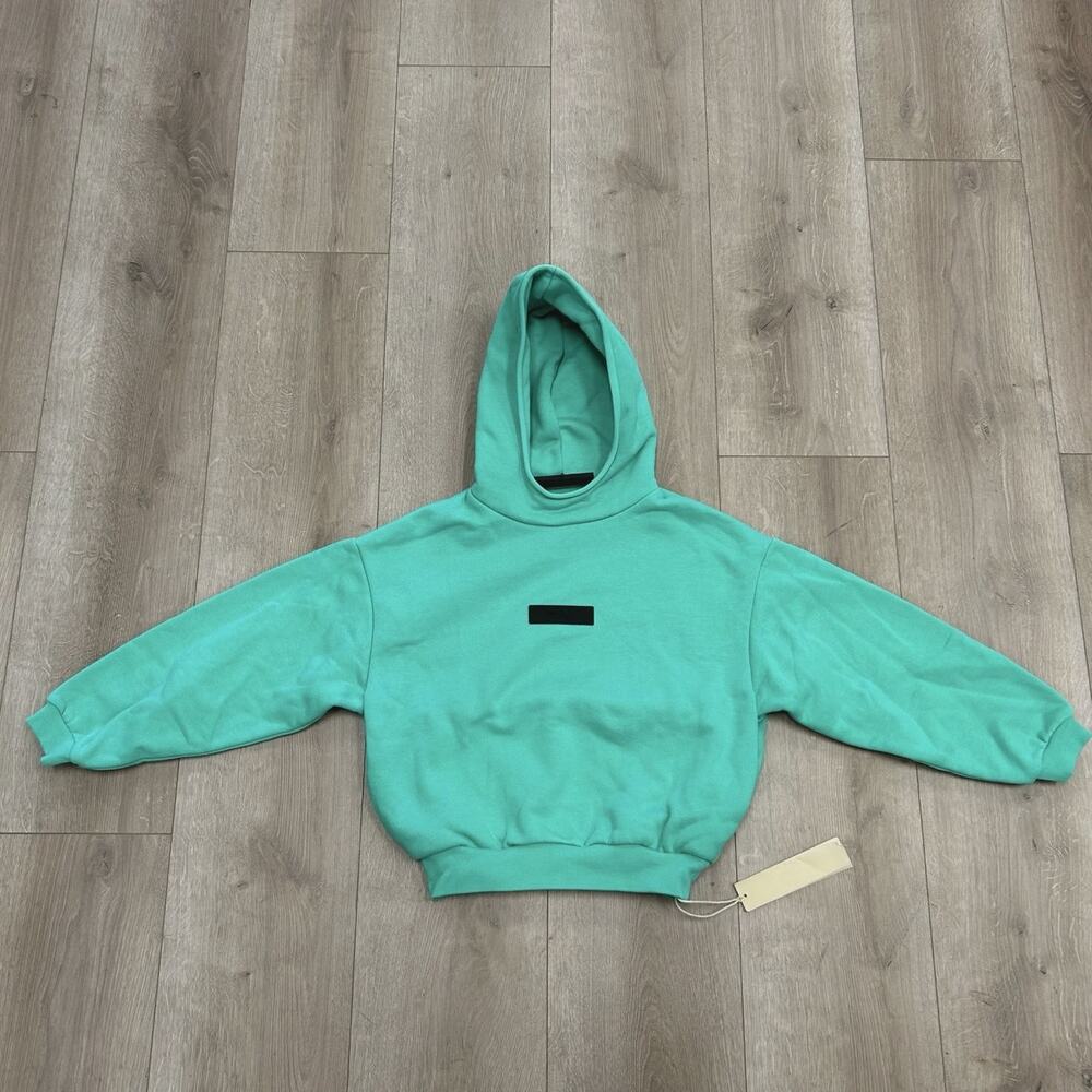 New Kids Fear of God Essentials Pullover Hoodie Mint Leaf' size 6/7 SF